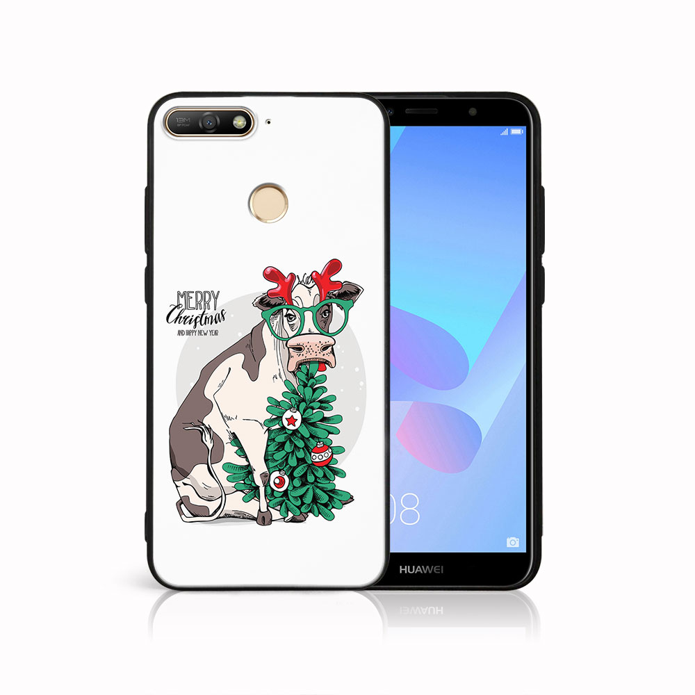 MY ART Kryt s vánočním designem Huawei Y6 Prime 2018 MERRY CHRISTMAS (074)
