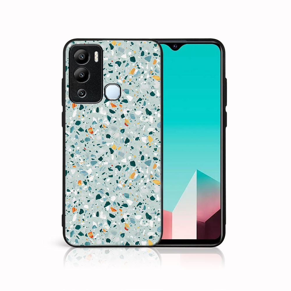 Levně MY ART Ochranný kryt pro Infinix Hot 12i BLUE TERRAZZO (164)