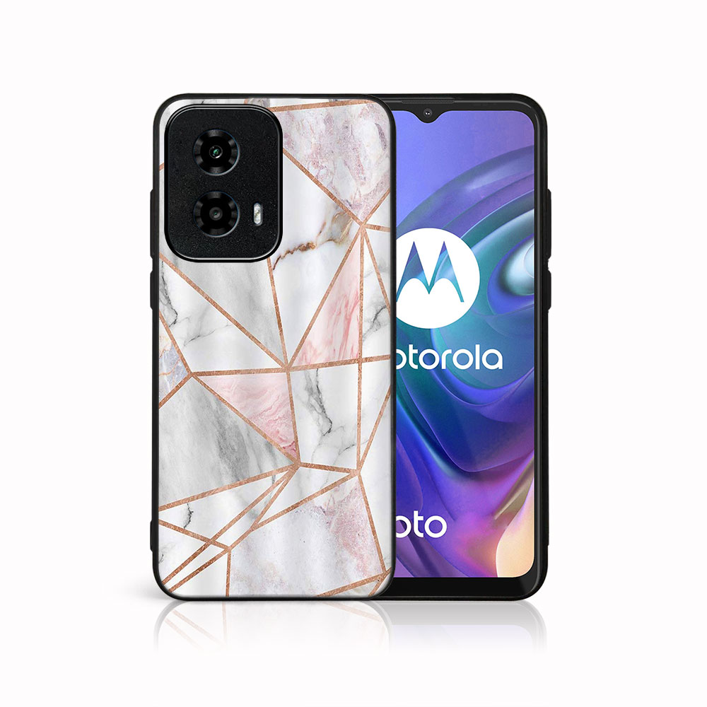Levně MY ART Ochranný kryt pro Motorola Moto G04 / G24 / G24 Power PINK MARBLE (143)