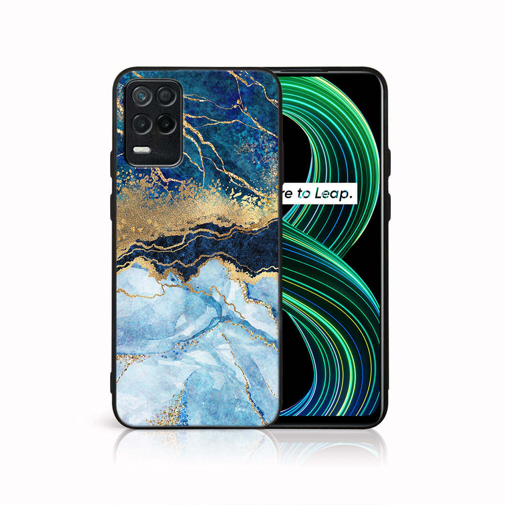 Levně MY ART Ochranný obal Realme 8 5G-BLUE MARBLE (141)