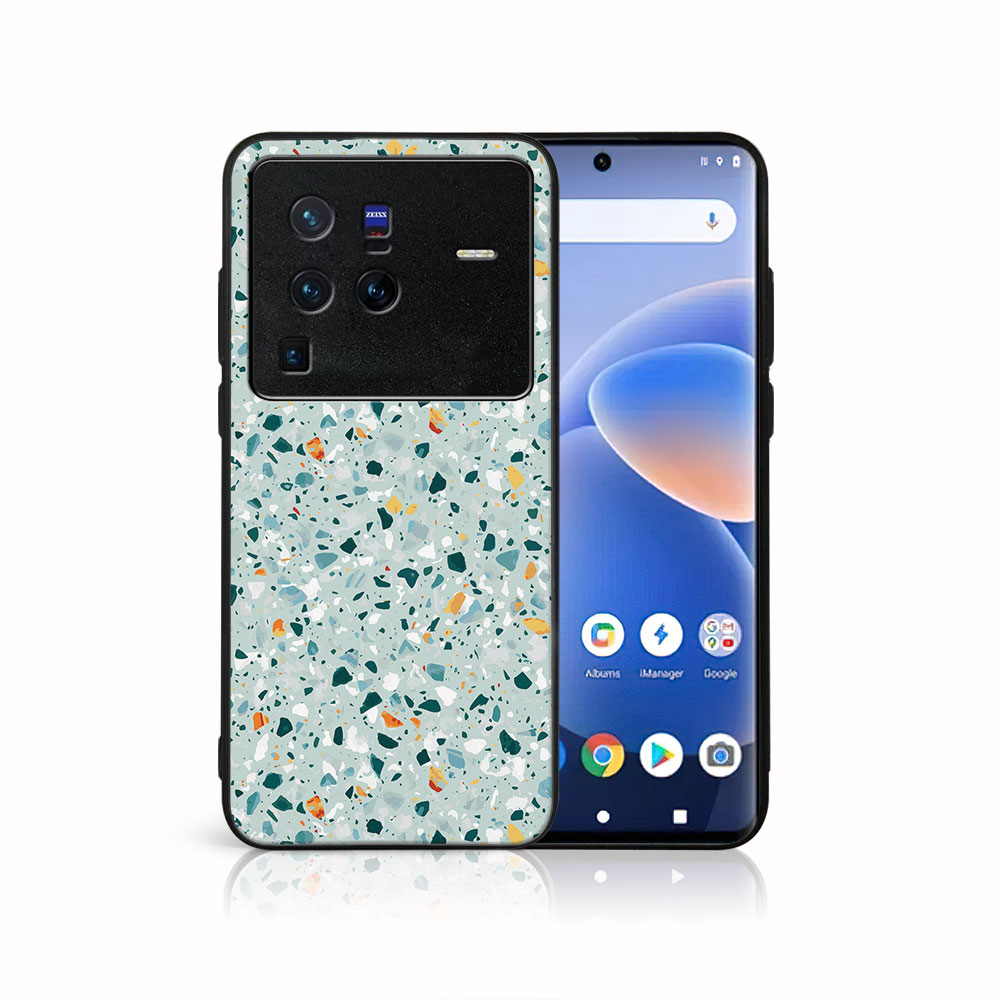 Levně MY ART Ochranný obal Vivo X80 Pro -BLUE TERRAZZO (164)