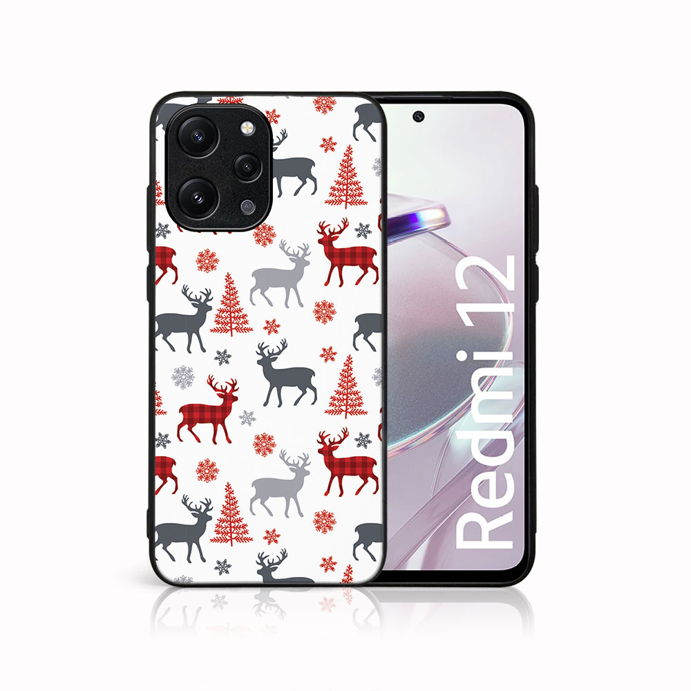 Levně MY ART Kryt s vánočním designem Xiaomi Redmi 12 DEER (068)