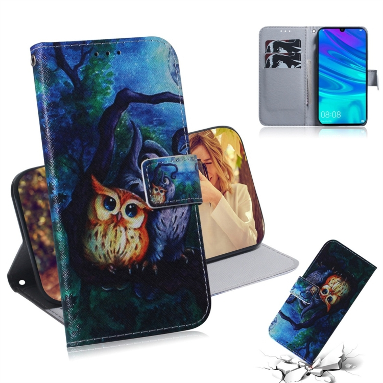 Levně ART Peňaženkový kryt Huawei P Smart 2019 OWL