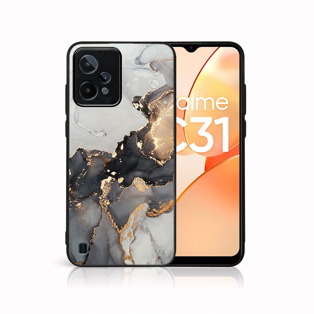 Levně MY ART Ochranný kryt Realme C31 -GREY MARBLE (140)