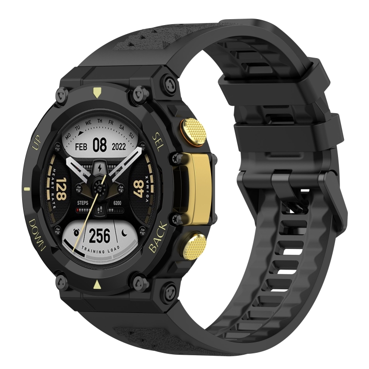 Levně SILICONE Řemínek pro Amazfit T-Rex 2 černý