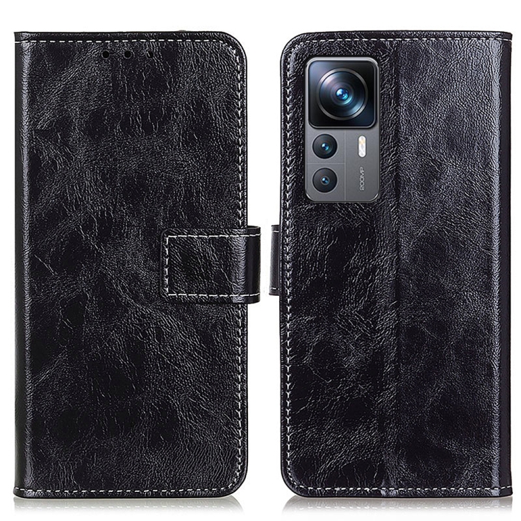Levně RETRO Peněženkový obal Xiaomi 12T / 12T Pro černý
