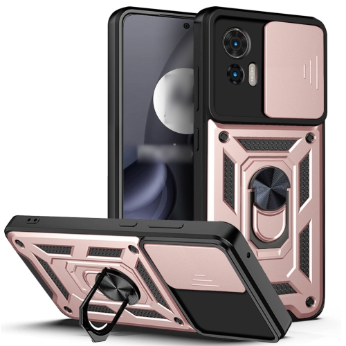 RING CAMERA Kryt s držákem pro Motorola Edge 30 Neo růžový