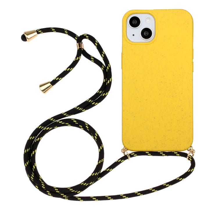 Levně ROPE Kryt se šňůrkou Apple iPhone 15 Plus žlutý