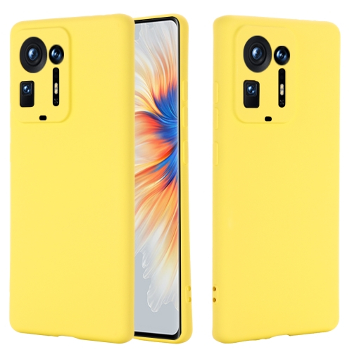 Levně RUBBER Gumený kryt Xiaomi Mix 4 žlutý