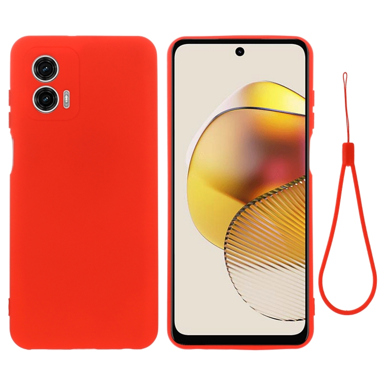 RUBBER Ochranný kryt pro Motorola Moto G73 5G červený