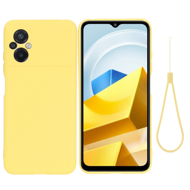 Levně RUBBER Ochranný kryt pro Xiaomi Poco M5 žlutý