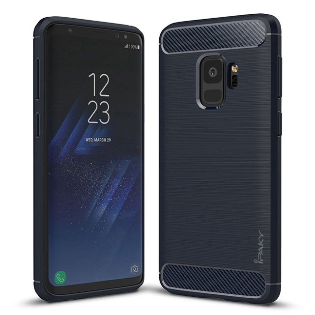 IPAKY SLIM CARBON obal Samsung Galaxy S9 modrý