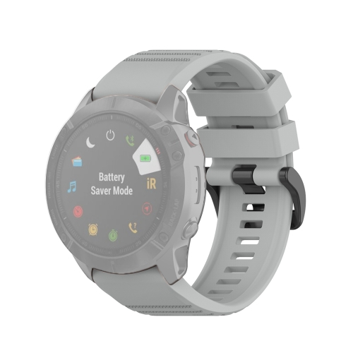 SILICONE Řemínek Garmin Fenix 3/3HR/5X/5 Plus /6X/6X Pro šedý