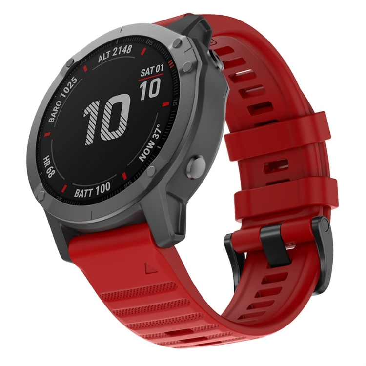 Levně SILICONE Řemínek Garmin Fenix 7X červený