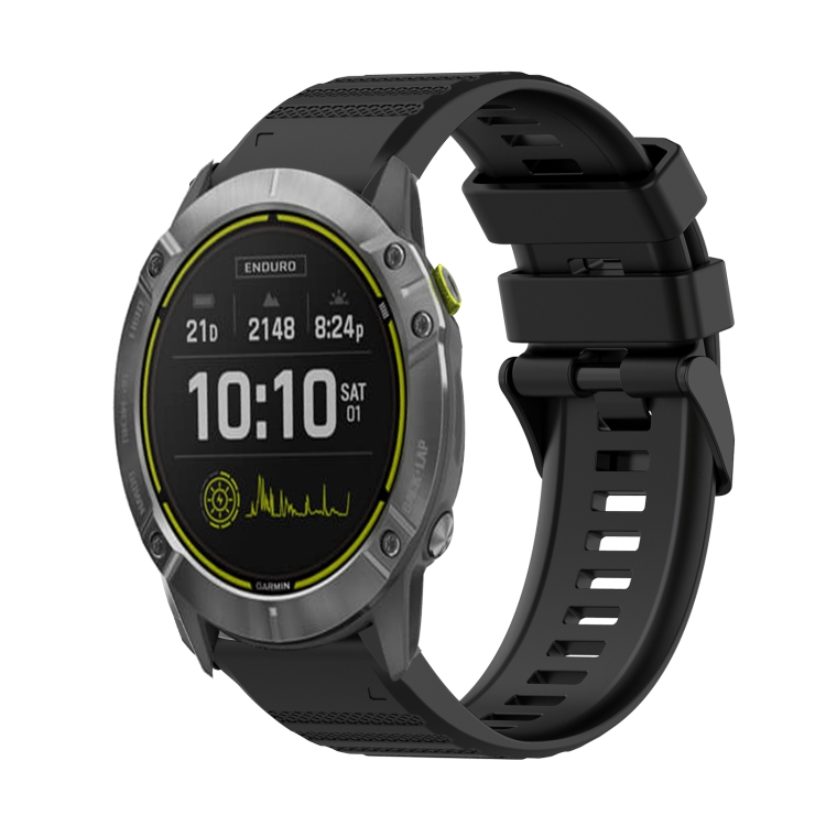 Levně SILICONE Řemínek pro Garmin Enduro 2 / Tactix 7 černý