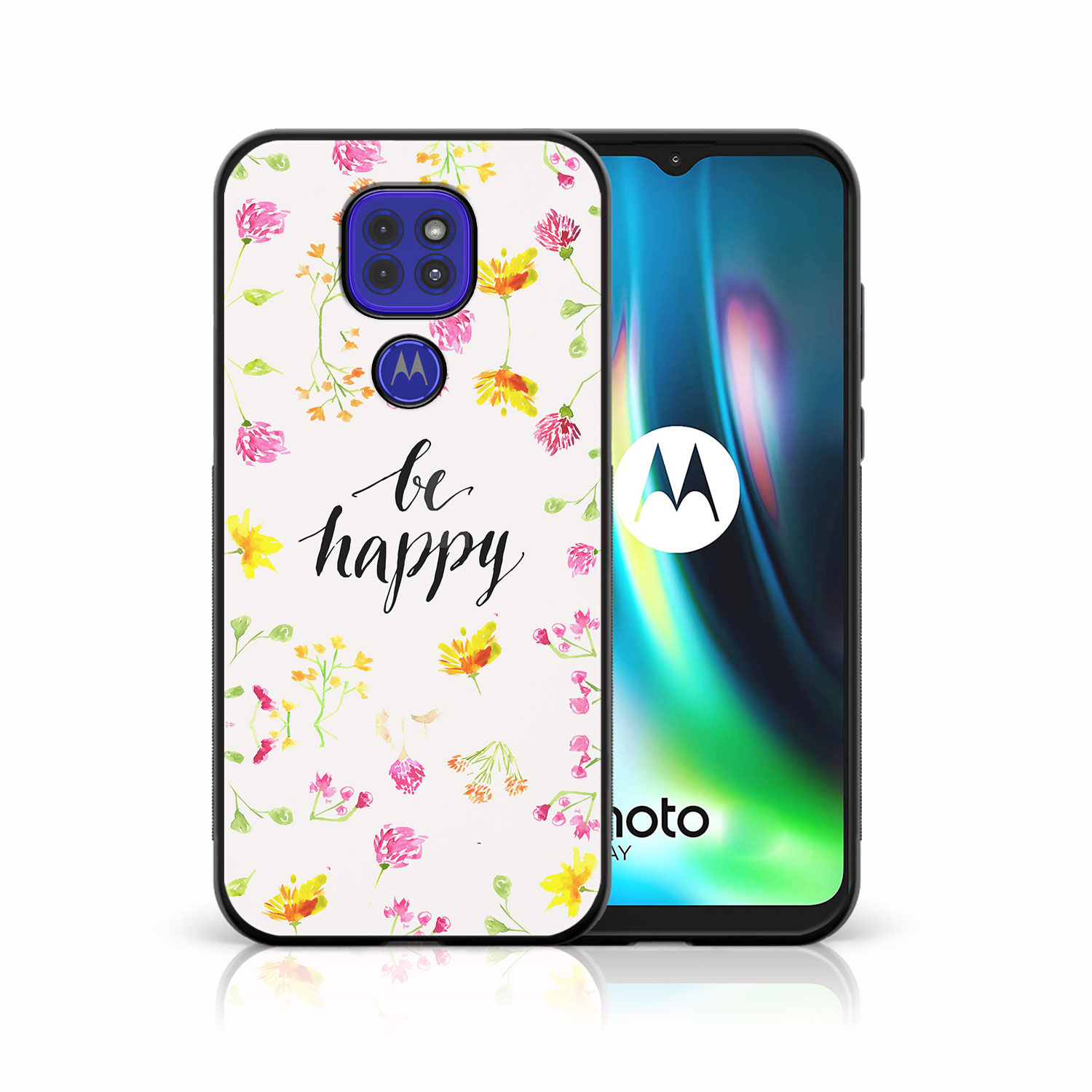 Levně MY ART Silikonový kryt Motorola Moto G9 Play / E7 Plus BE HAPPY (019)