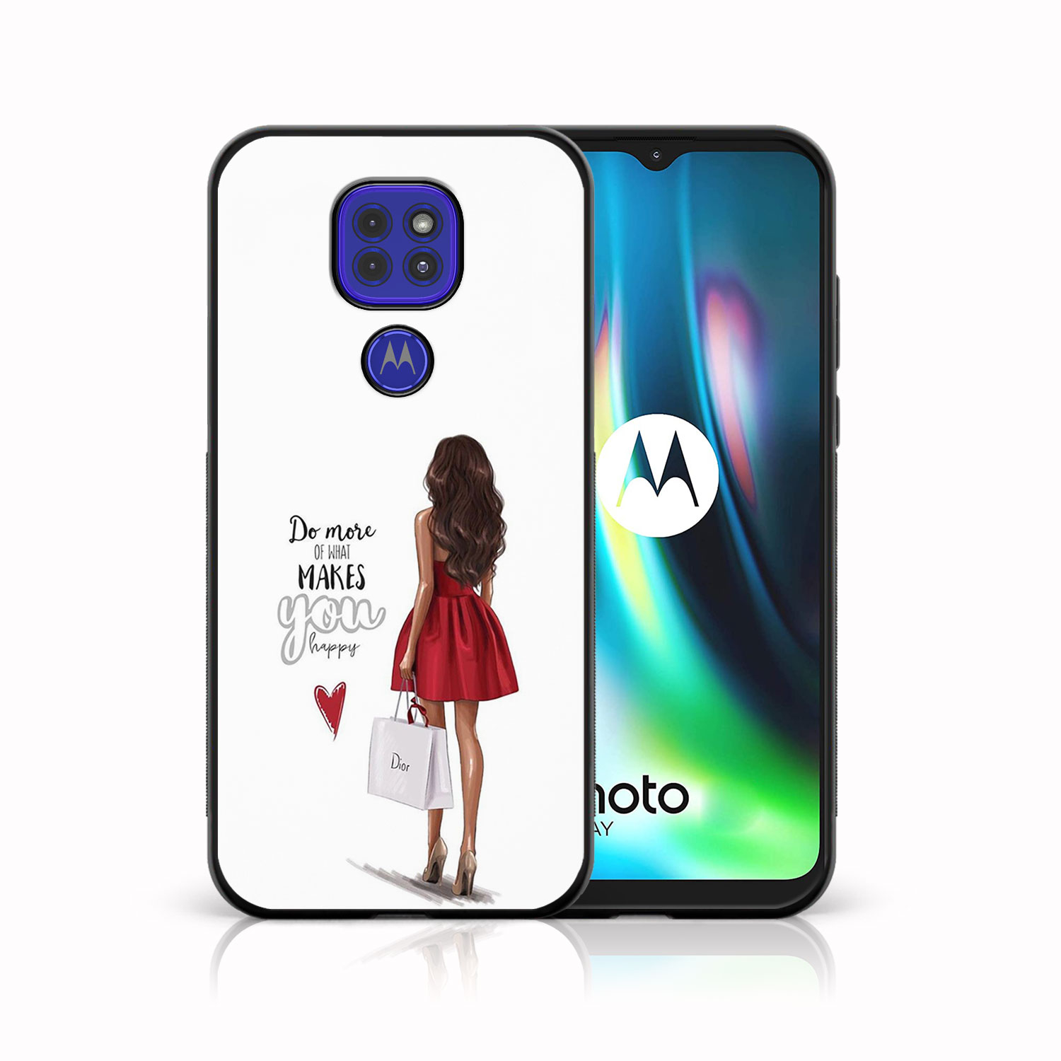 Levně MY ART Silikonový kryt Motorola Moto G9 Play / E7 Plus RED DRESS (137)