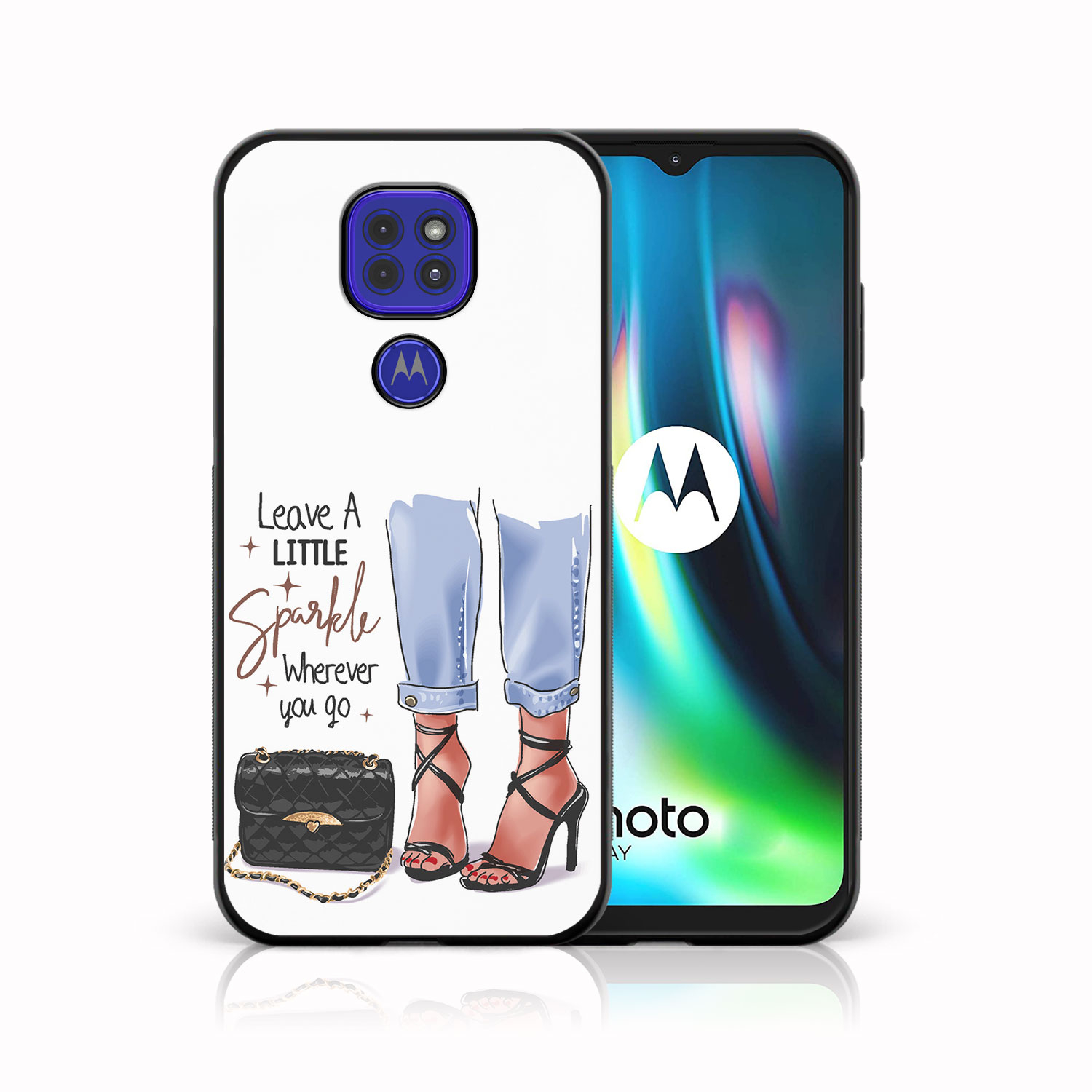 Levně MY ART Silikonový kryt Motorola Moto G9 Play / E7 Plus SHOES (061)