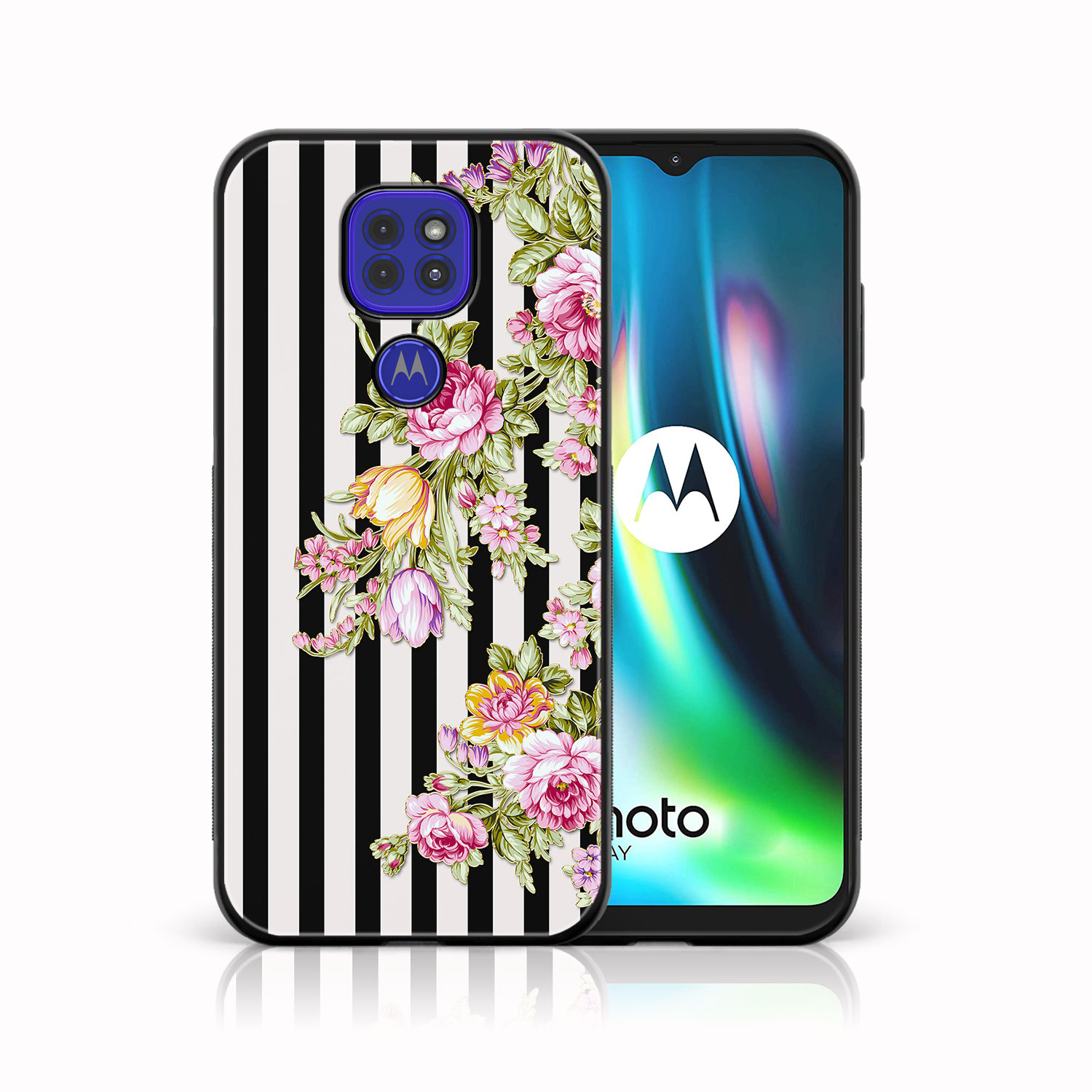 Levně MY ART Silikonový kryt Motorola Moto G9 Play / E7 Plus STRIPS (176)