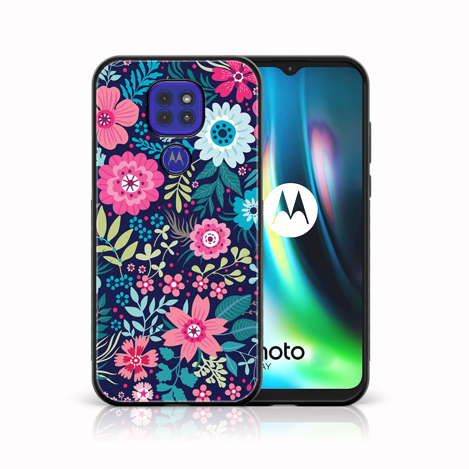 Levně MY ART Silikonový kryt Motorola Moto G9 Play / E7 Plus FLORA (038)