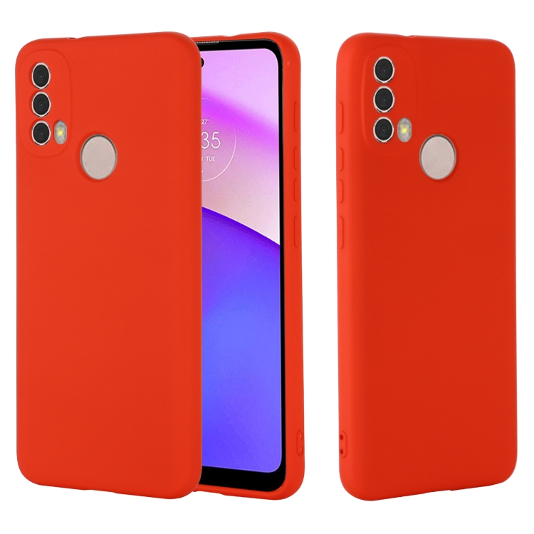 RUBBER Ochranný kryt Motorola Moto E20 / E30 / E40 červený
