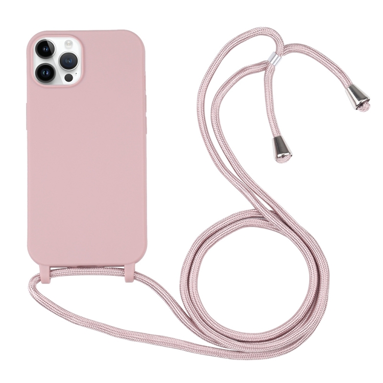 Levně ROPE Kryt se šňůrkou Apple iPhone 14 Pro starorůžový