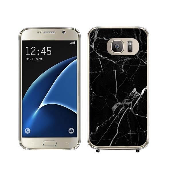 Levně MY ART kryt Samsung Galaxy S7 Edge BLACK MARBLE (142)