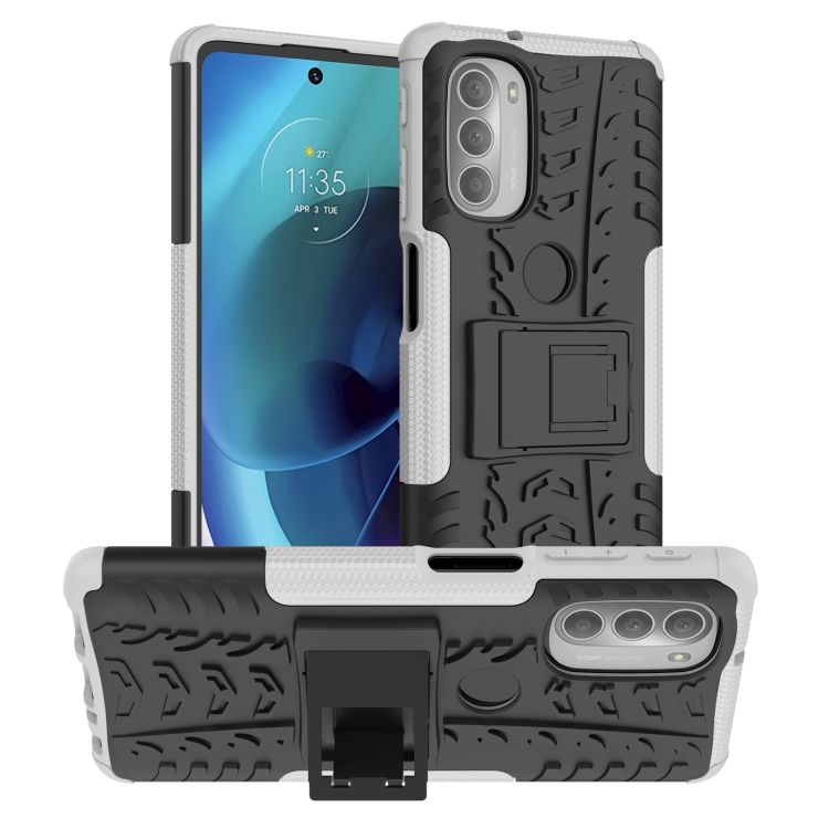 STAND Extra odolný obal Motorola Moto G51 5G bílý