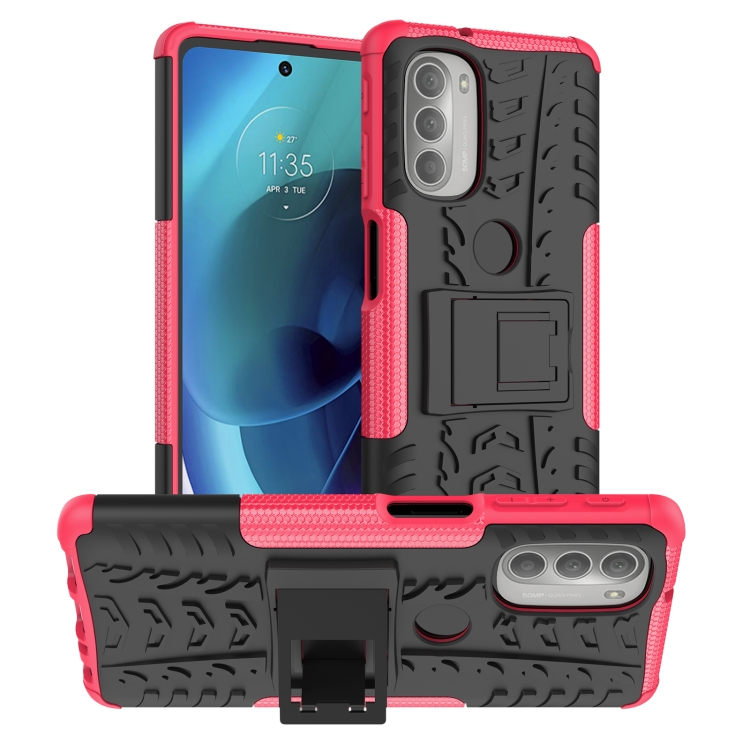 STAND Extra odolný obal Motorola Moto G51 5G růžový
