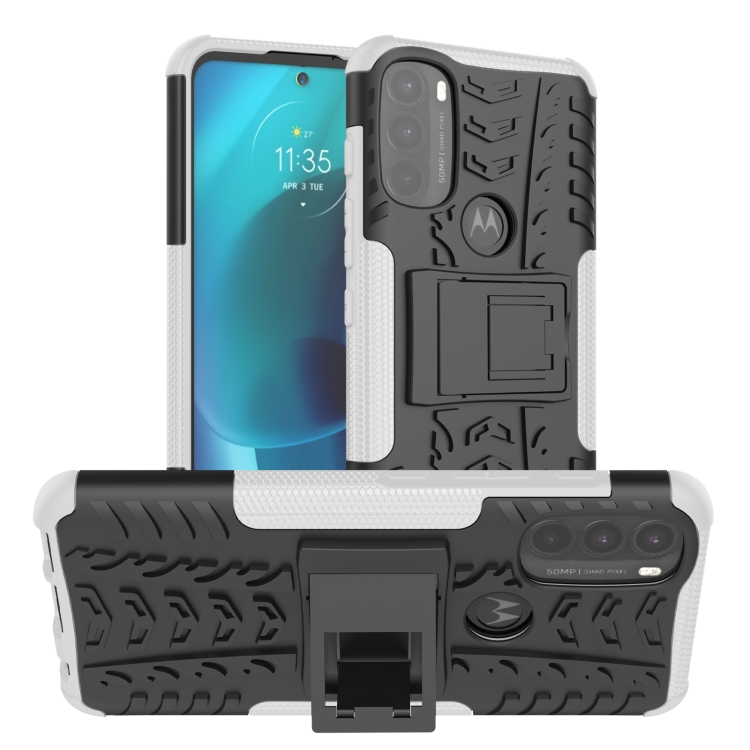 STAND Extra odolný obal Motorola Moto G71 5G bílý