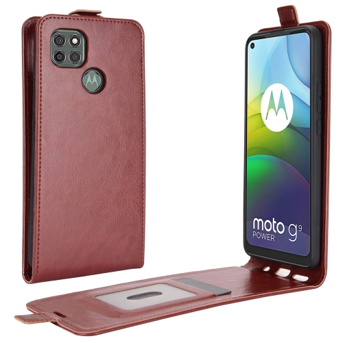 Vyklápěcí pouzdro Motorola Moto G9 Power hnědé