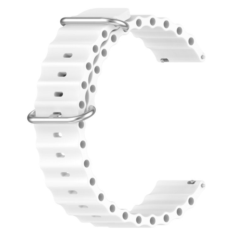 OCEAN Univerzální silikonový řemínek 20mm bílý