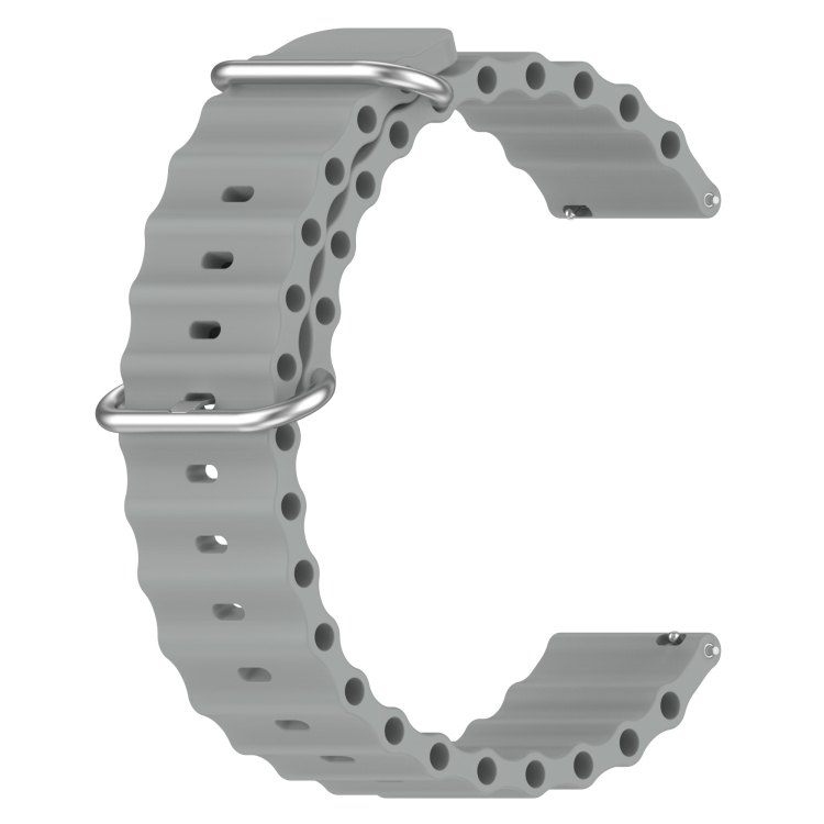 OCEAN Univerzální silikonový řemínek 20mm šedý
