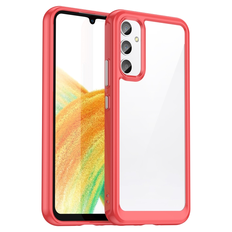 CRYSTAL Ochranný kryt pre Samsung Galaxy A34 5G červený