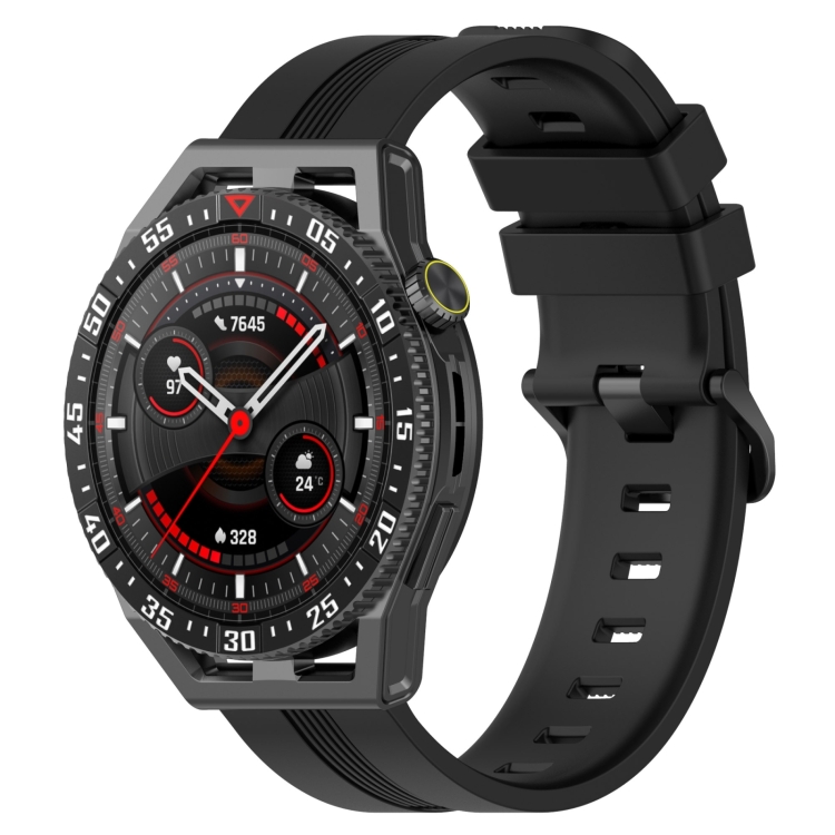 Levně RUBBER Silikonový řemínek Huawei Watch Buds / GT3 SE / GT3 Pro 46mm černý