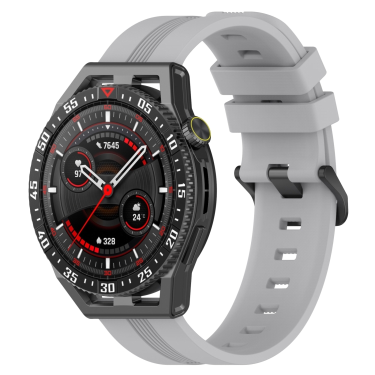 RUBBER Silikonový řemínek Huawei Watch Buds / GT3 SE / GT3 Pro 46mm šedý