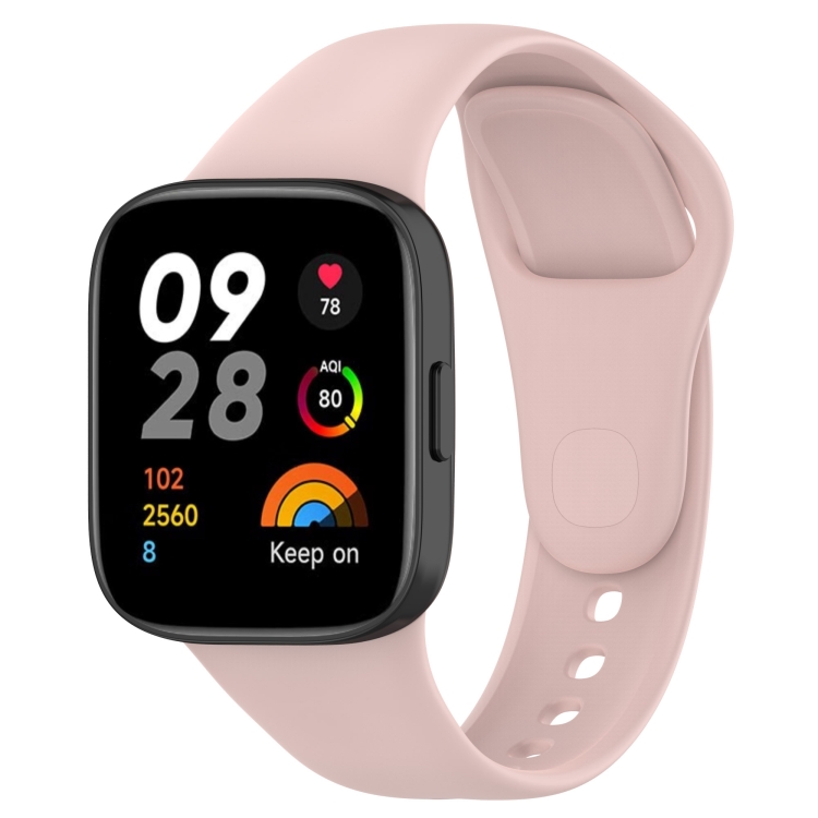 Levně SILICONE Vyměnitelný řemínek pro Xiaomi Redmi Watch 3 světle růžový