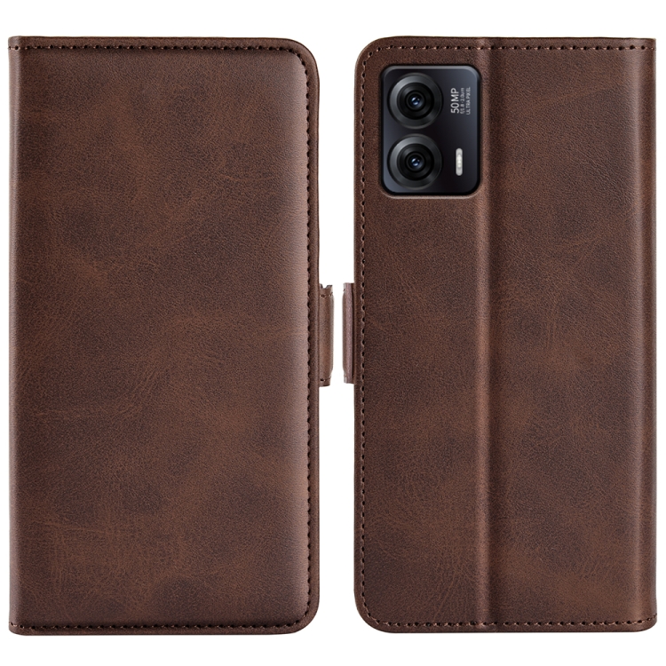 SIDE Peněženkové pouzdro pro Motorola Moto G73 5G tmavě hnědé