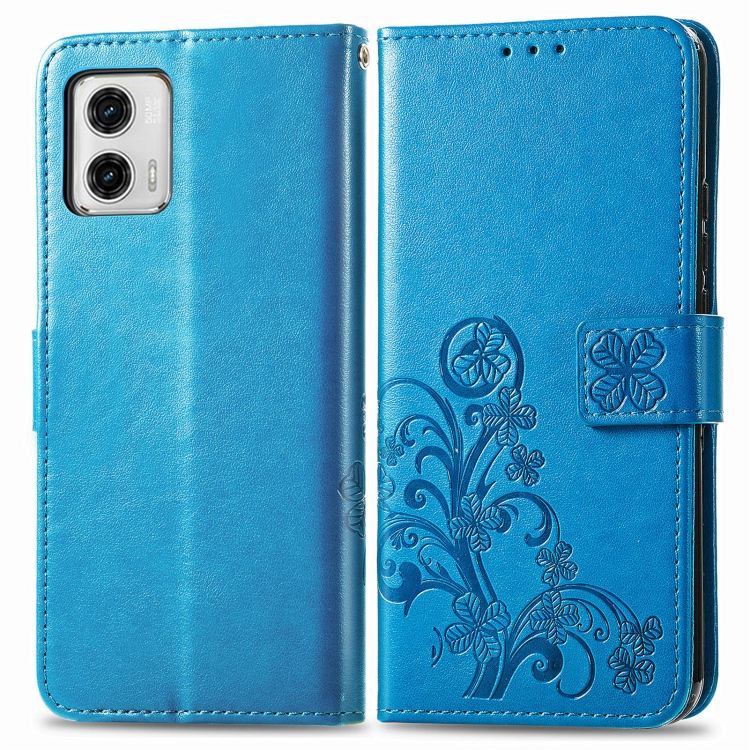 ART FLOWERS Peněženkový kryt Motorola Moto G73 5G modrý