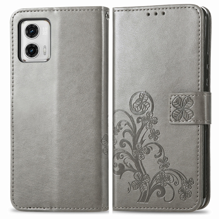 ART FLOWERS Peněženkový kryt Motorola Moto G73 5G šedý