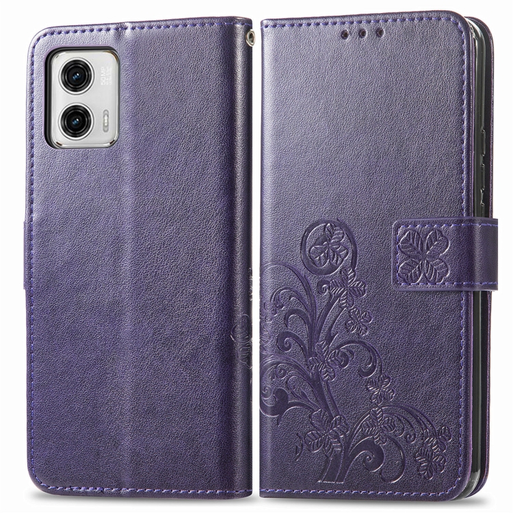 ART FLOWERS Peněženkový kryt Motorola Moto G73 5G fialový