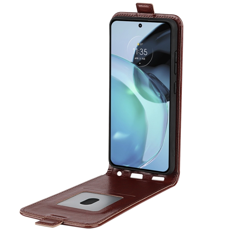 Vyklápěcí pouzdro Motorola Moto G72 hnědé
