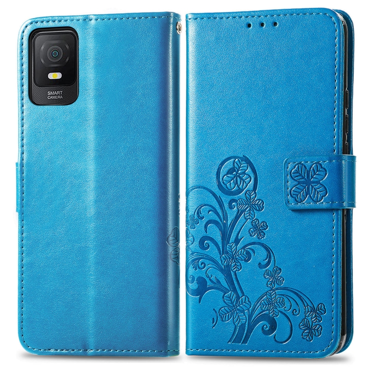 Levně ART FLOWERS Peněženkový kryt TCL 403 modrý