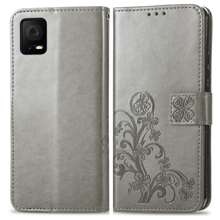 Levně ART FLOWERS Peněženkový kryt TCL 405 / 406 šedý