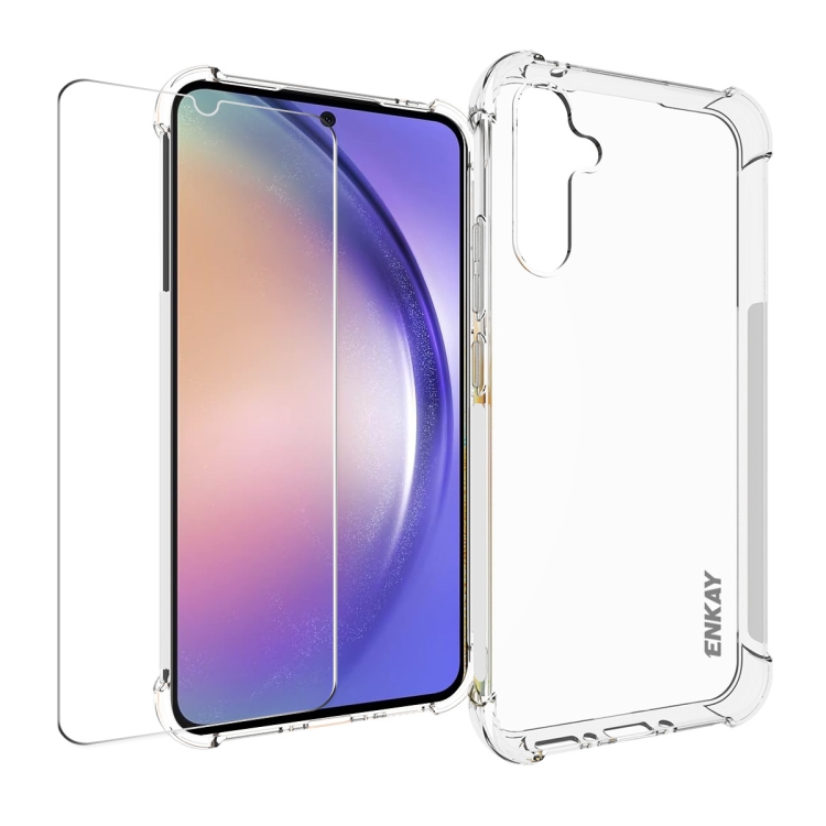 ENKAY SET Průhledný obal + 2.5D ochranné sklo Samsung Galaxy A34 5G