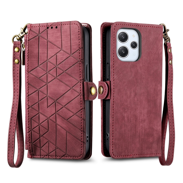 Levně GEOM Peněženkové pouzdro pro Xiaomi Redmi 12 červené