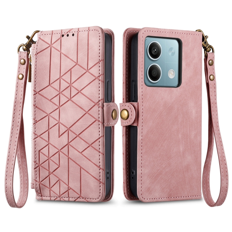 Levně GEOM Peněženkové pouzdro pro Xiaomi Redmi Note 13 růžové