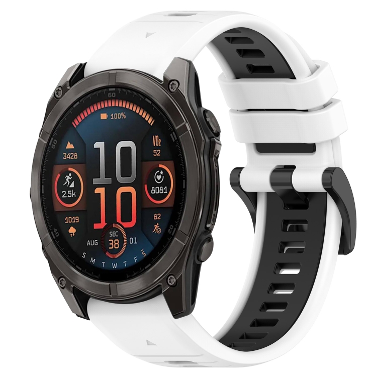 Levně SPORTY Vyměnitelný silikonový řemínek Garmin Fenix 8 47mm bílý