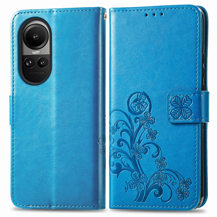ART FLOWERS Peněženkový kryt Oppo Reno10 5G / Reno 10 Pro 5G modrý