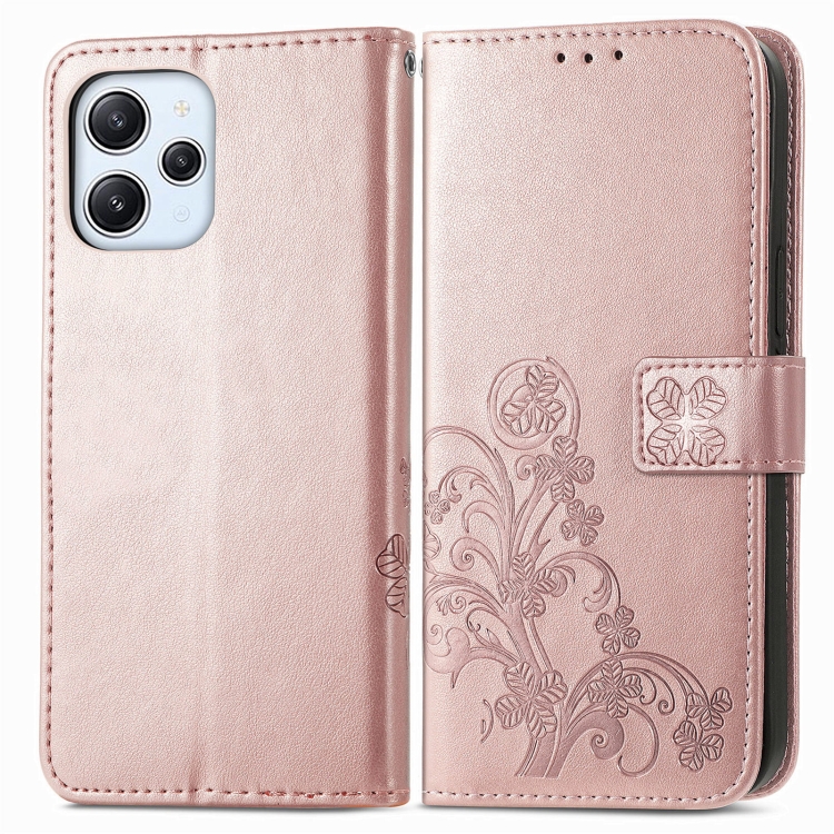 Levně ART FLOWERS Peněženkový kryt Xiaomi Redmi 12 světle růžový